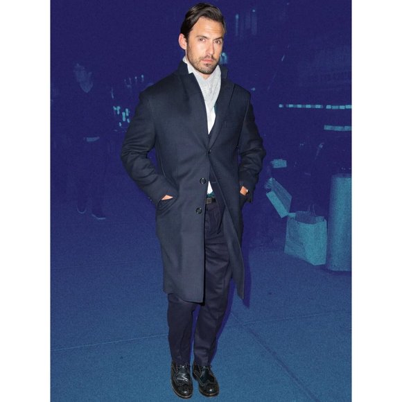 Retail $500 BONOBOS The Italian Wool Topcoat Tuxedo in Navy /Black size EU 36 R - Picture 3 of 12